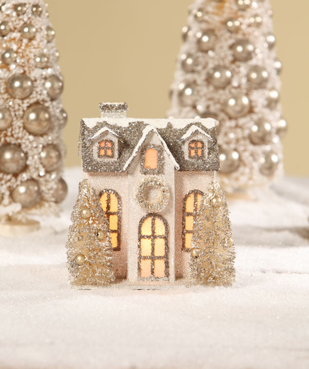 Bethany Lowe Christmas Glitter Putz House - The Country House