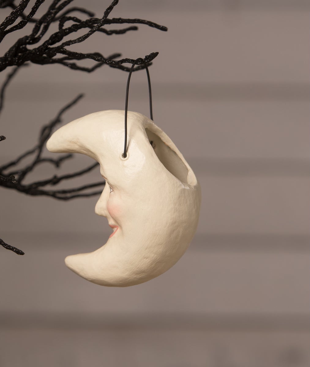 Crescent Moon Bucket Ornament by Bethany Lowe