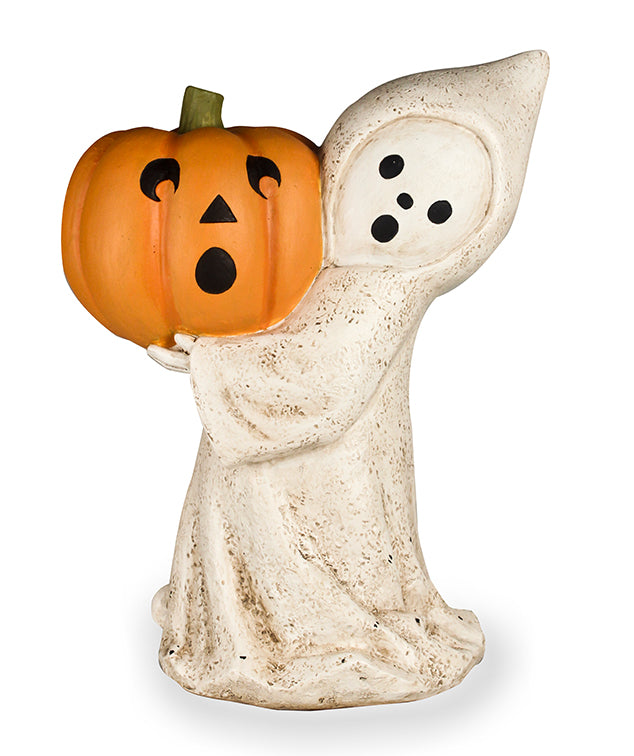 hany Lowe Little Ghost with Jack O' Lantern Halloween Figurine