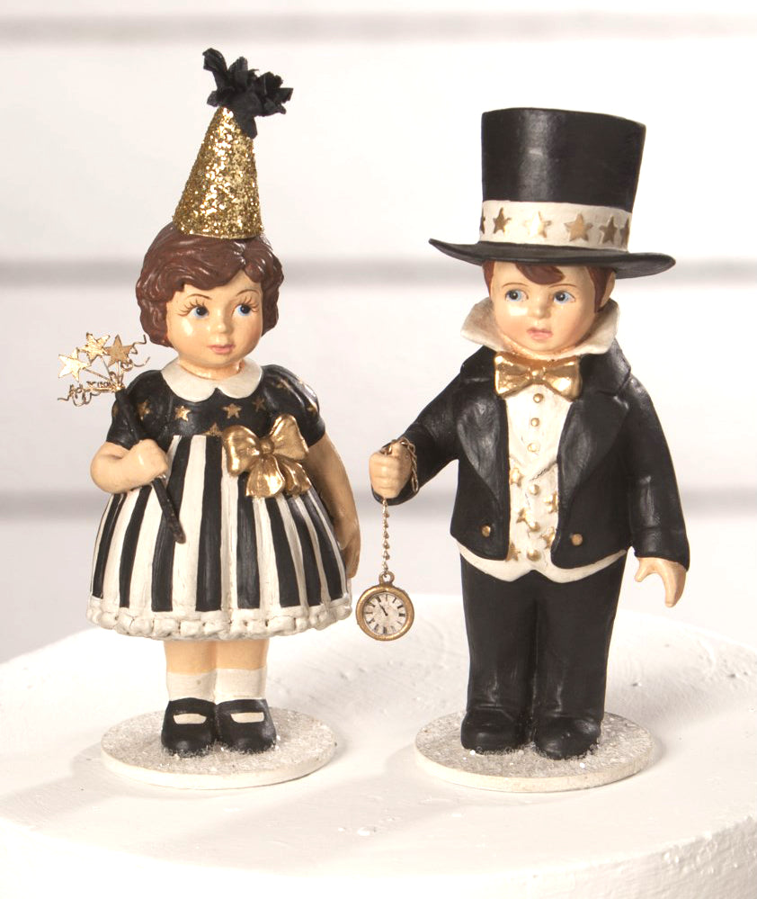 Up At Midnight, New Years Children Figurines by Bethany Lowe