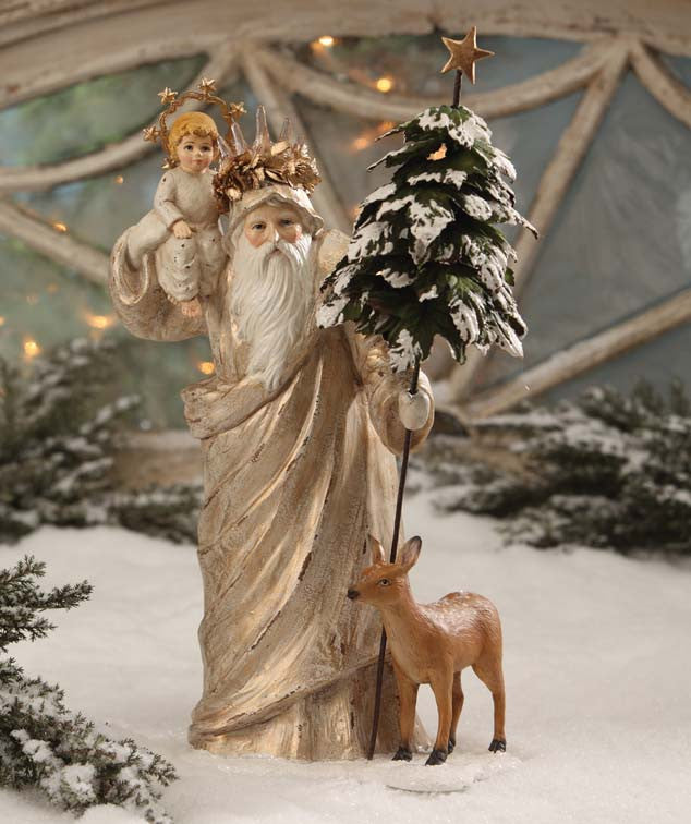 Bethany Lowe Peaceful Christmas Santa Figurine