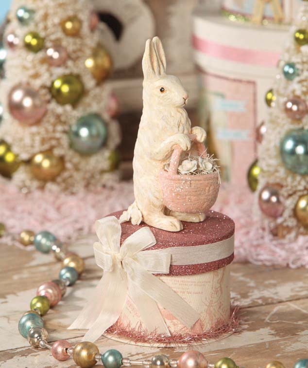 Bethany Lowe Rabbit Flea Market Container | Easter Bunny Box ...
