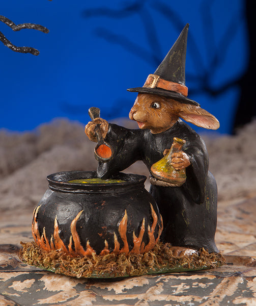Bethany Lowe Rabbit Witch Figurine | Halloween 2018 - TheHolidayBarn.com