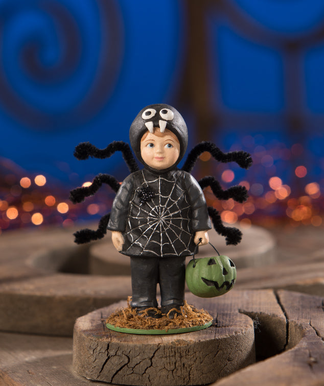 Bethany Lowe Webster Spider Boy in Costume Figurine