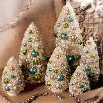 Ivory Pastel Bottle Brush Trees