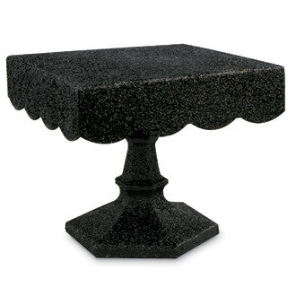 Black Glitter Pedestal - Square