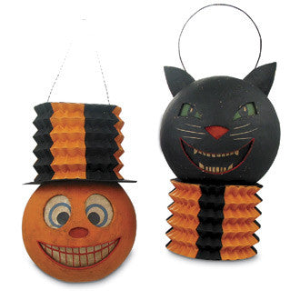 Pumpkin & Black Cat Lanterns