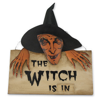 Witch In or Out Sign