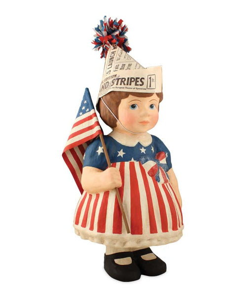 Little Betsy Ross Large Paper Mache Figurine | 4th of July Decorations ...