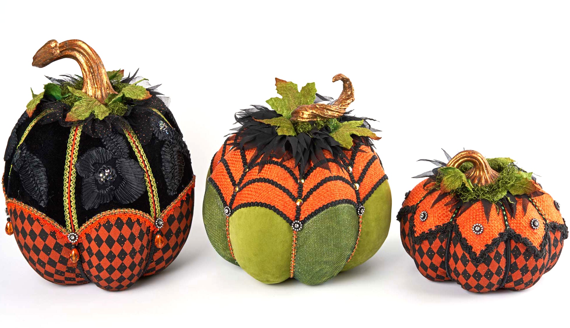 Bewitching Bash Pumpkins. Designer Halloween decor by Katherine's Collection.