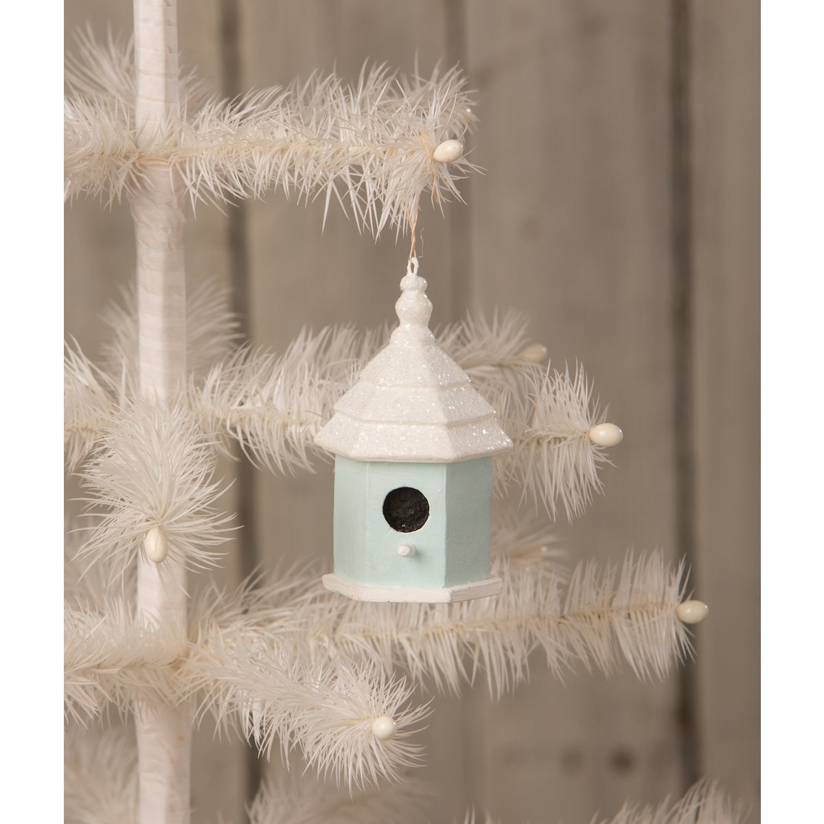 Blue Birdhouse Ornament