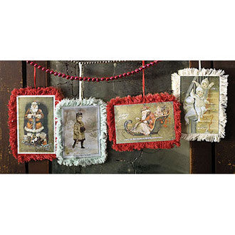 Vintage Christmas Postcard Ornaments