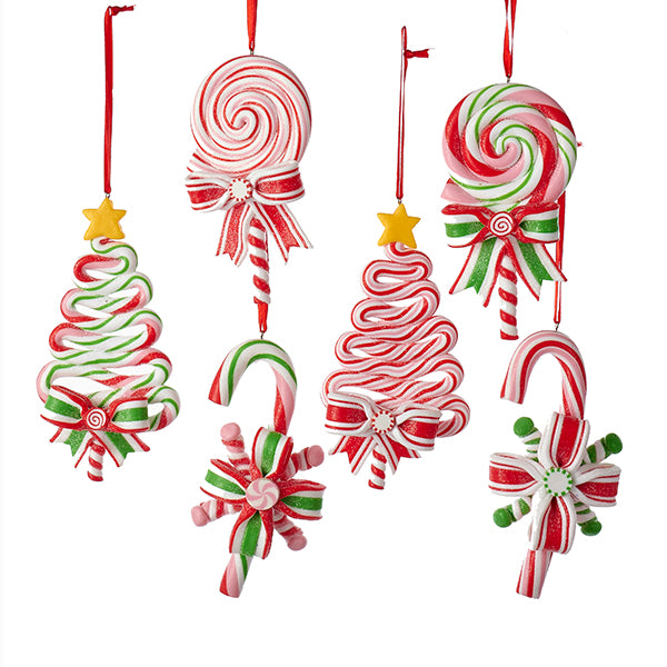 Candy Cane Snowflake Ornaments | Christmas Ornament Claydough ...