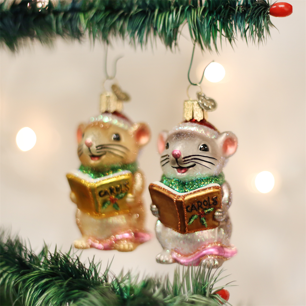Caroling Mouse Ornaments by Old World Christmas