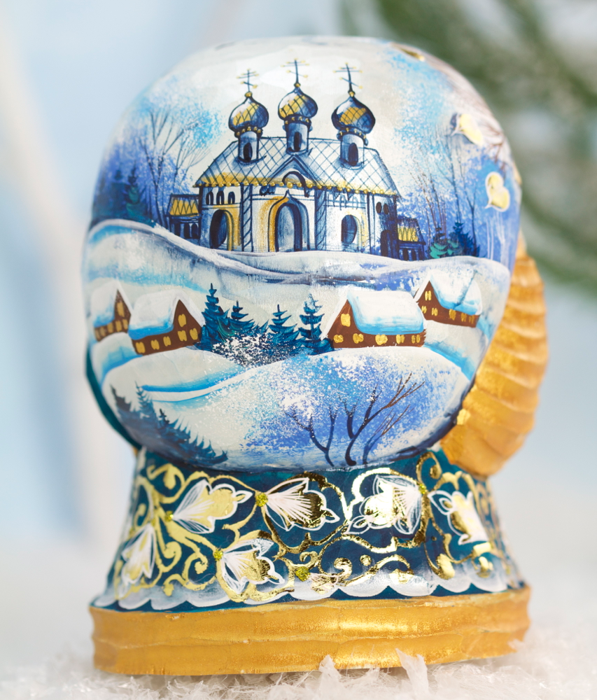 Carved Russian Santa Back View