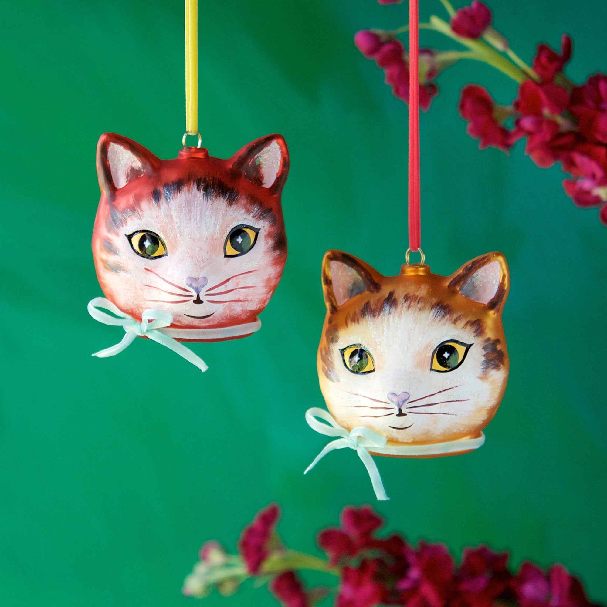 Nathalie Lete Cat Head Ornaments
