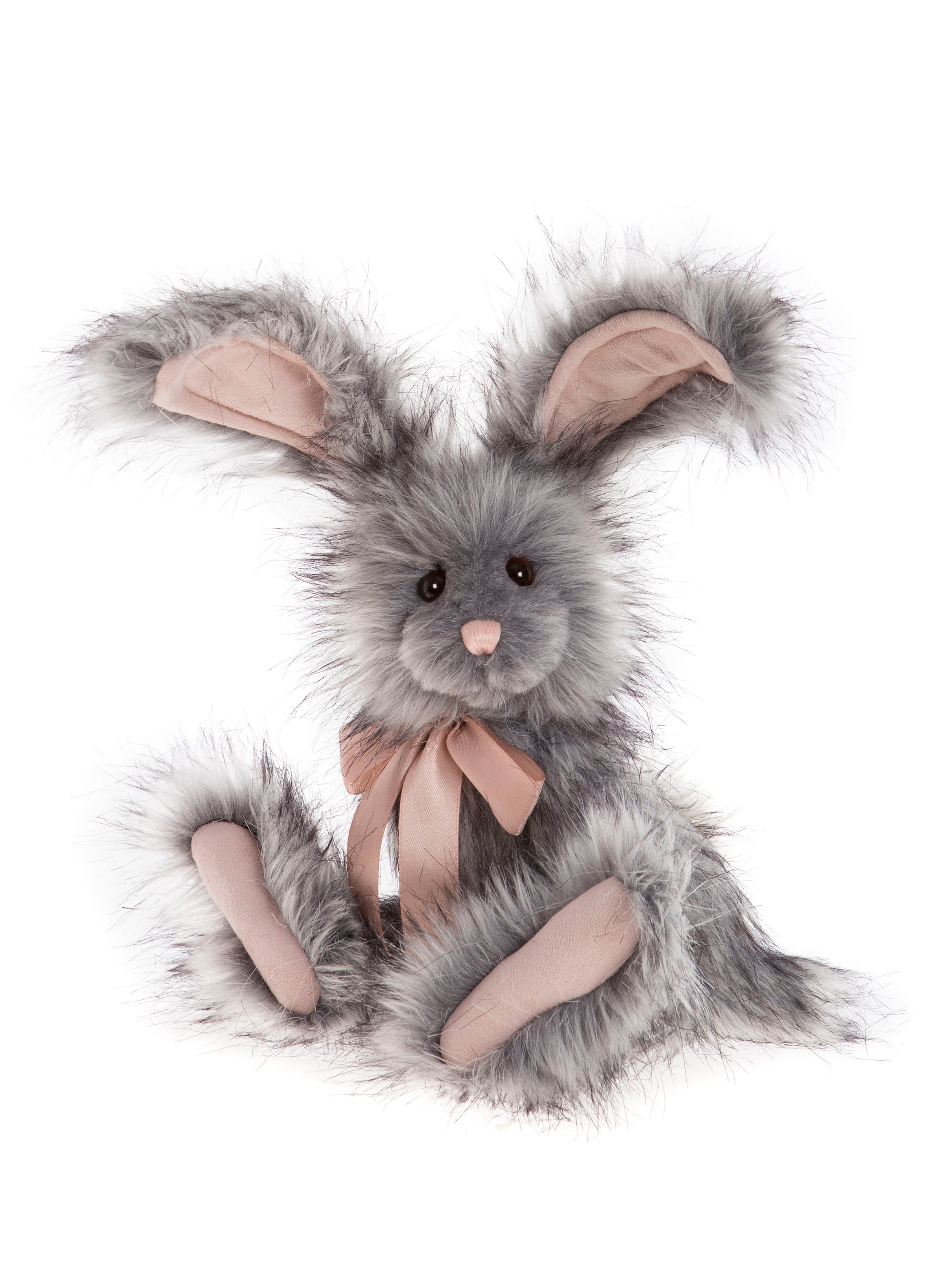 Charlie Bears Bluebell Bunny Rabbit Jointed Stuffed Animal Grey Plush ...