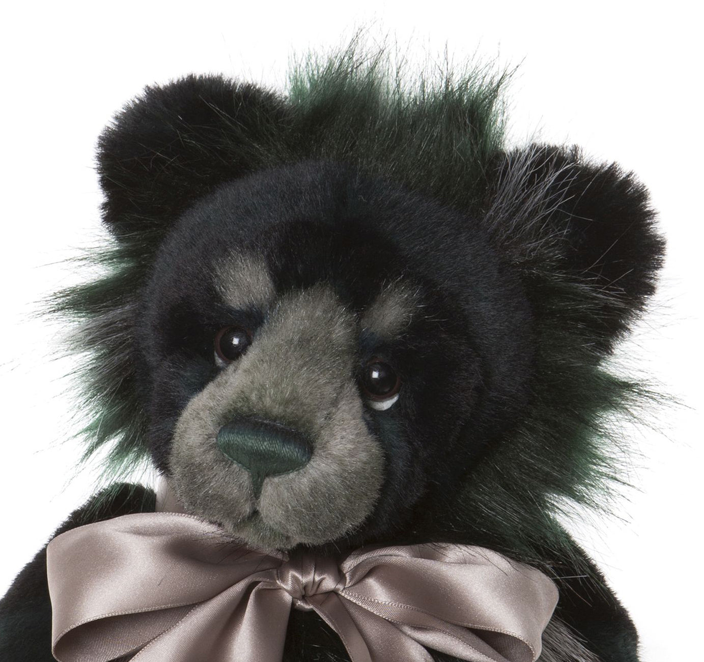 Charlie Bears Flynn Green Bear - Closeup