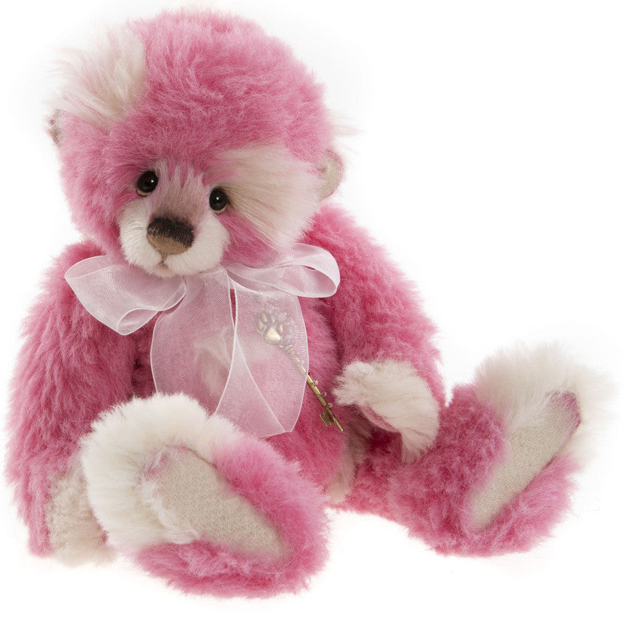 Charlie Bears Kahlo Teddy Bear, Pink Bear