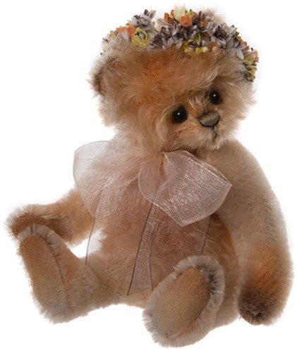 Charlie Bears Wallflower, little teddy bear with flowers