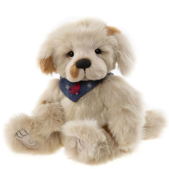 Charlie Bear Moxie Puppy Dog with Blonde Fur & Spots