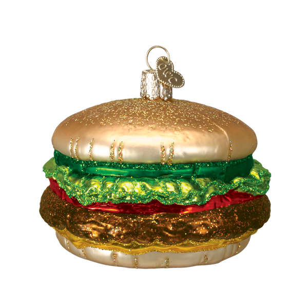 Cheeseburger Ornament | Glass Hamburger Ornaments Old World Christmas ...