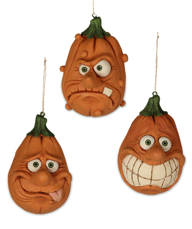 Silly Halloween Pumpkin Ornaments | David Everett - Chicken Lips ...