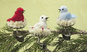 Clip-On Bird Ornaments Set of 3