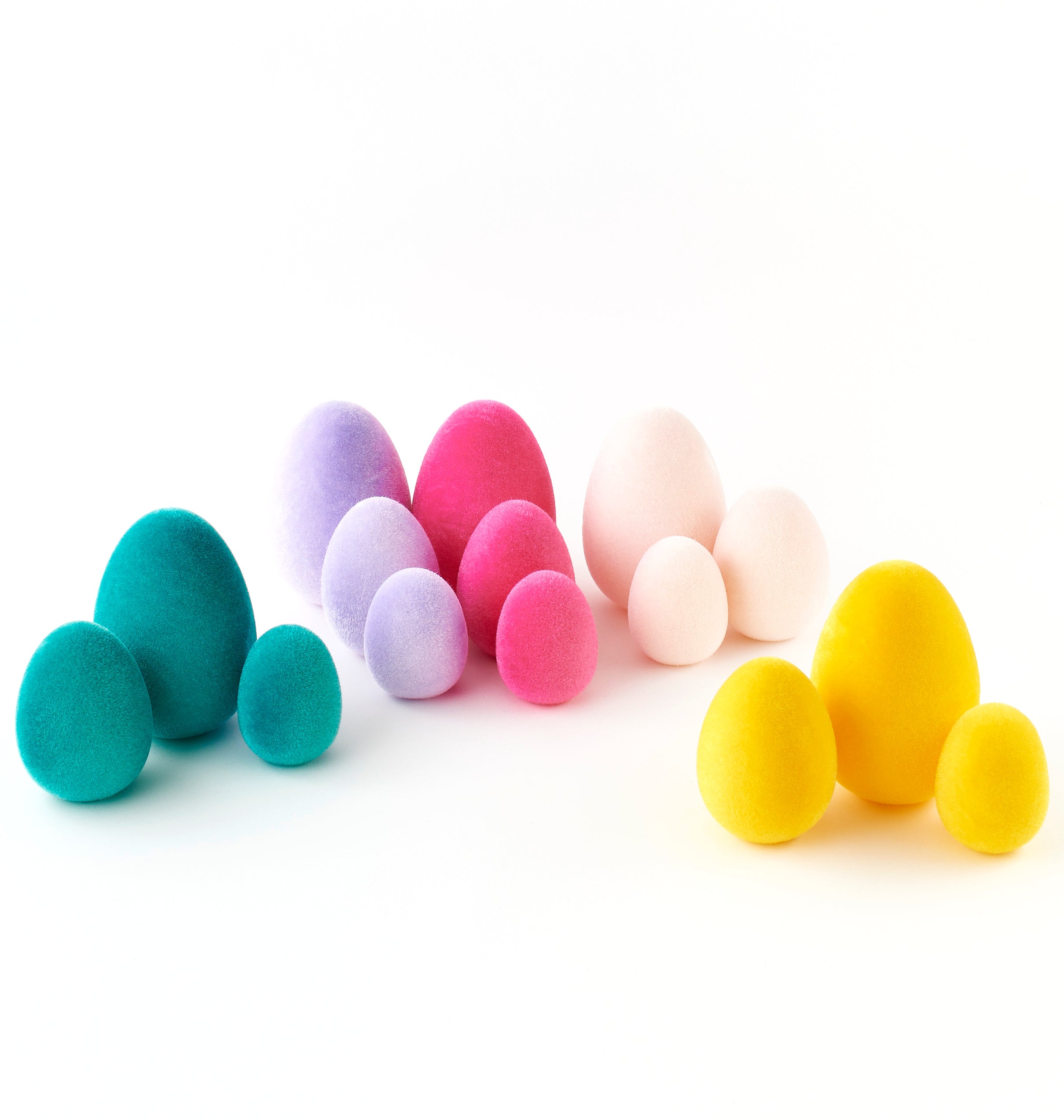 Colorful Flocked Easter Eggs, Display
