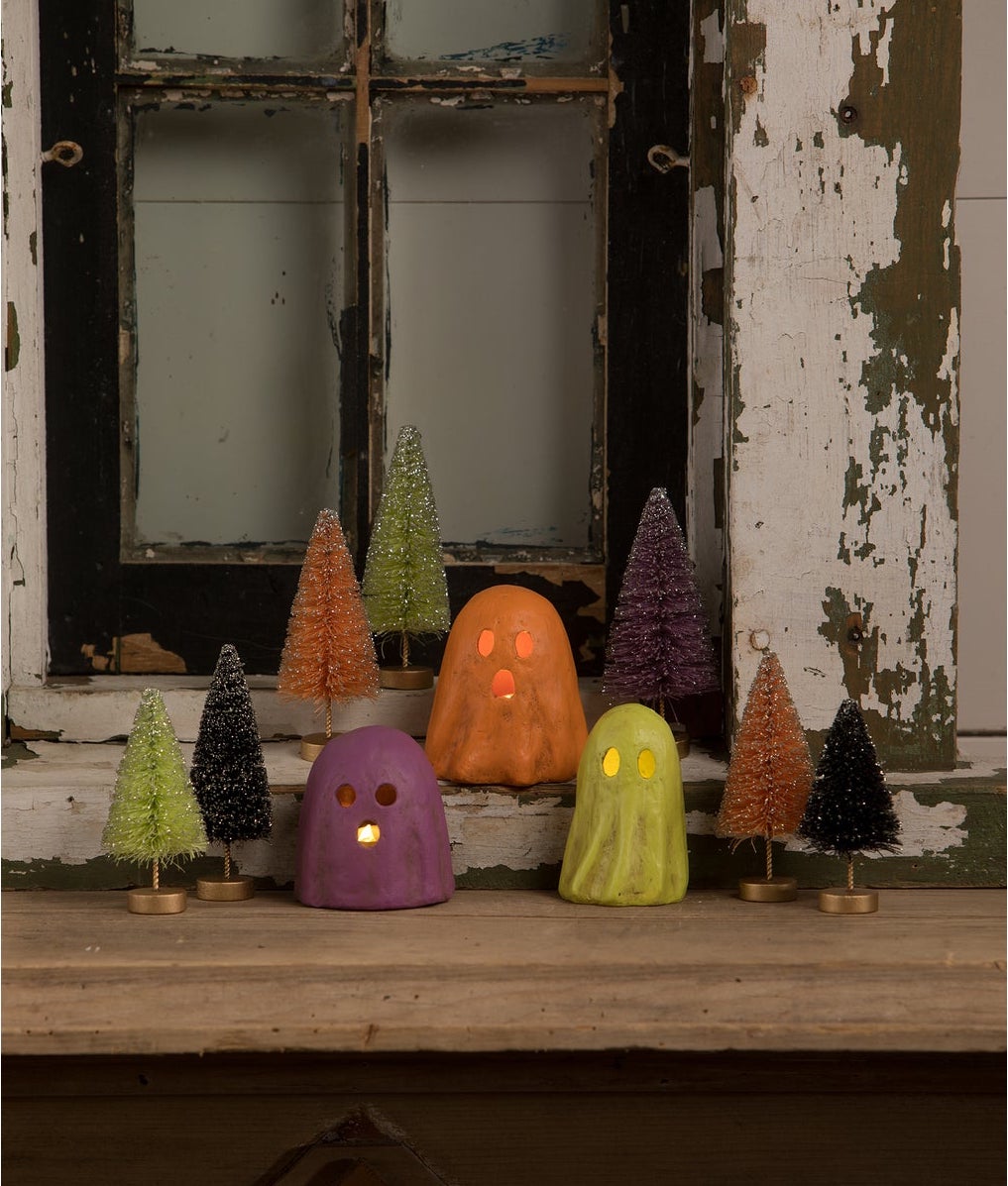 Colorful Ghoulish Ghost Luminaries