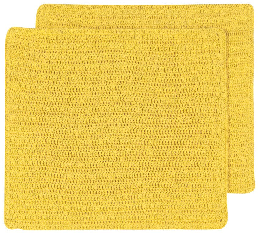 Crocheted Dishcloths, Yellow