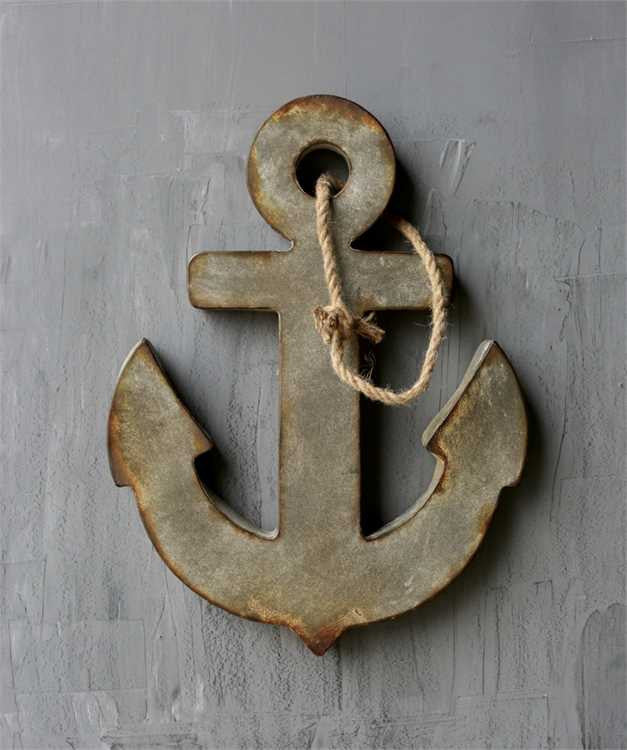 Aged Metal Anchor Sign