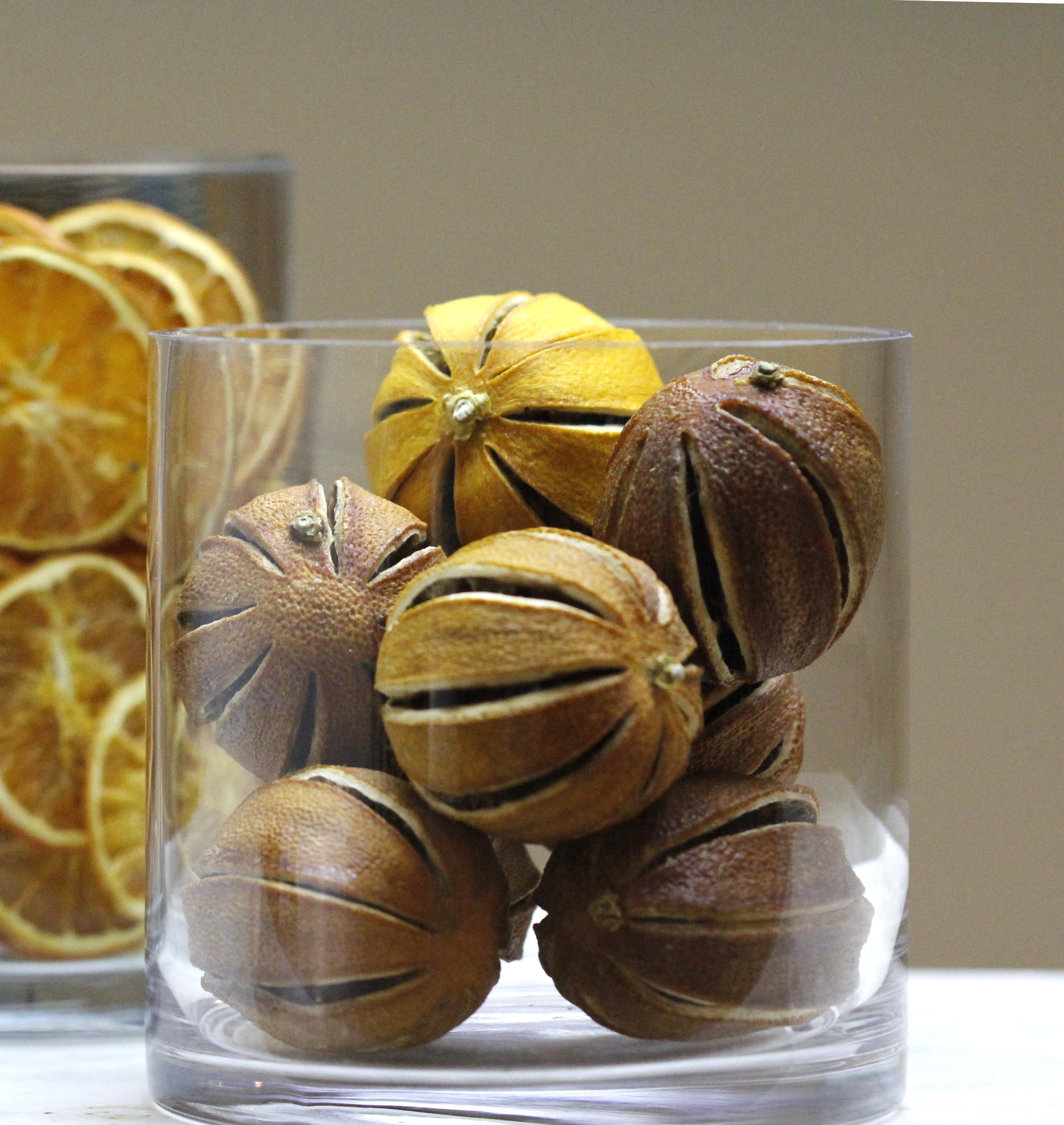Dried Oranges with Slits Bowl Filler - Christmas Decor