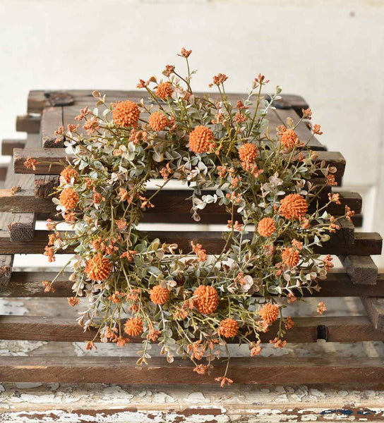 Fall Flower Candle Ring, Orange | 13