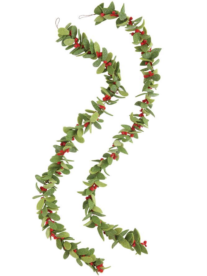 Gisela Graham Felt Leaf and Berry Garland