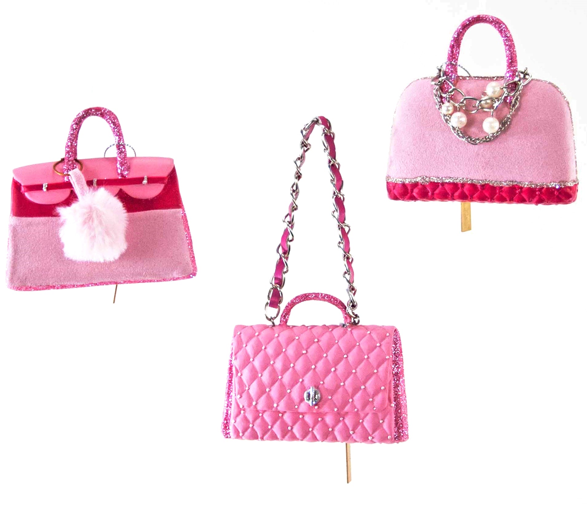 pink chanel ornaments