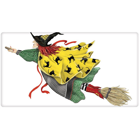 Mary Lake Thompson Halloween Flour Sack Towel Witch Flying On Broom, Black  Cats