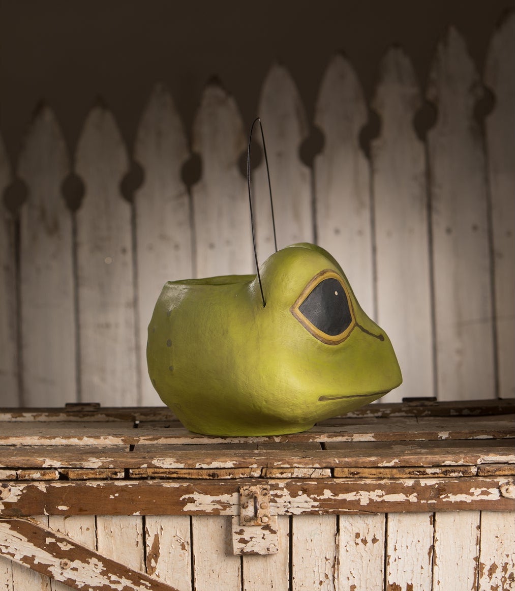 Halloween Frog Bucket by Bethany Lowe