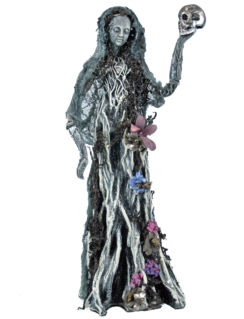 Ghost Tree Lady with Skull Figurine by Katherine's Collection