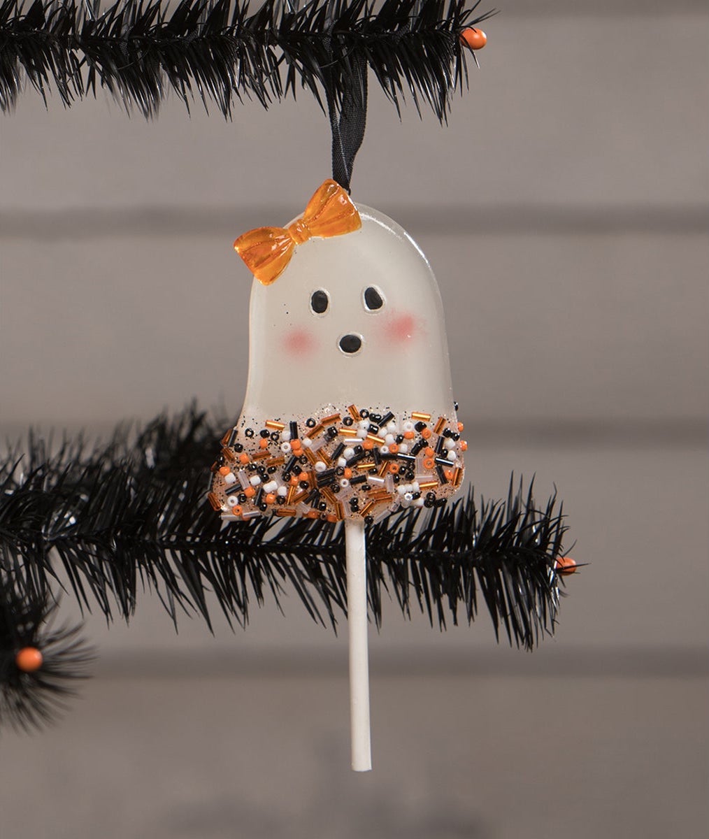 Ghostie Lollipop Girl Ornament by Bethany Lowe
