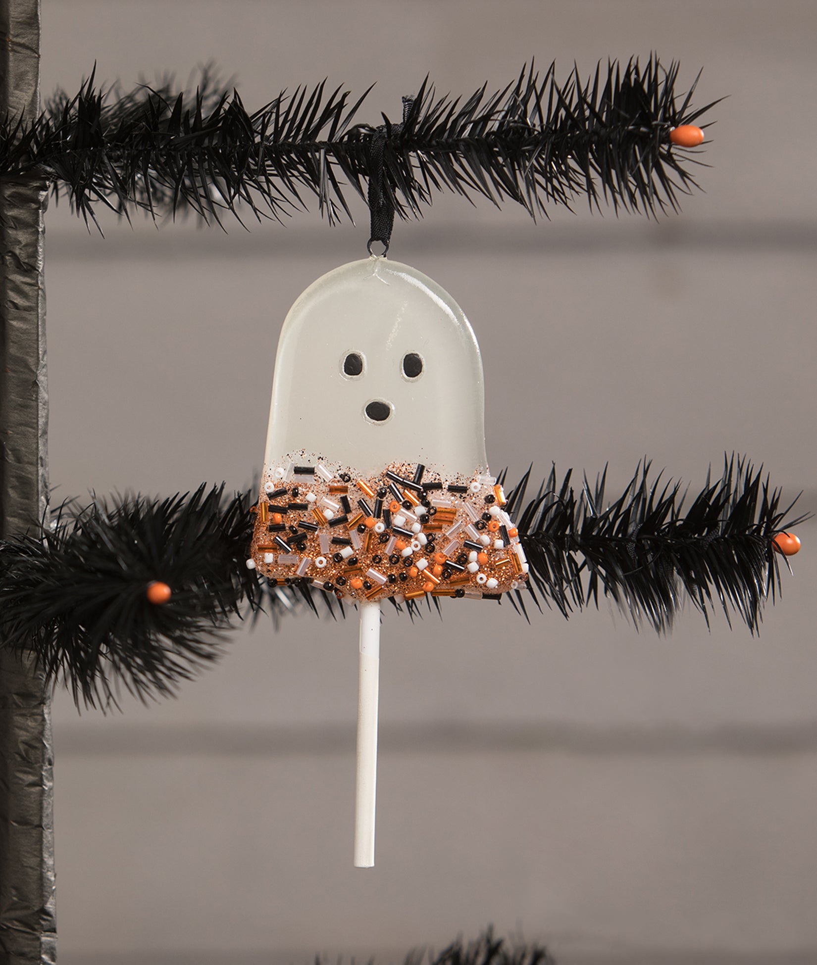 Ghostie Lollipop Boy Ornament by Bethany Lowe