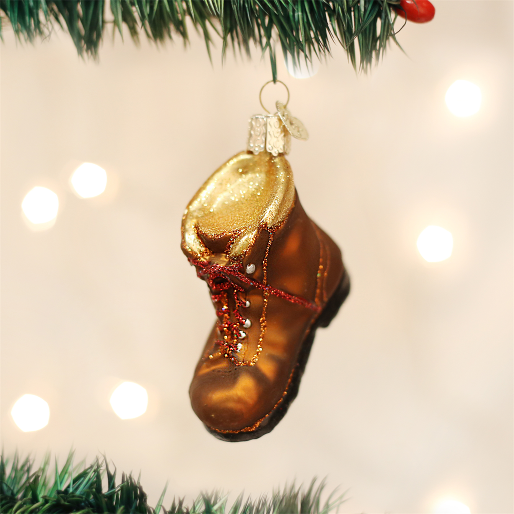 Glass Hiking Boot Ornament by Old World Christmas