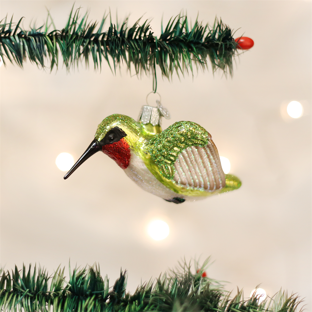Glass Hummingbird Ornament by Old World Christmas