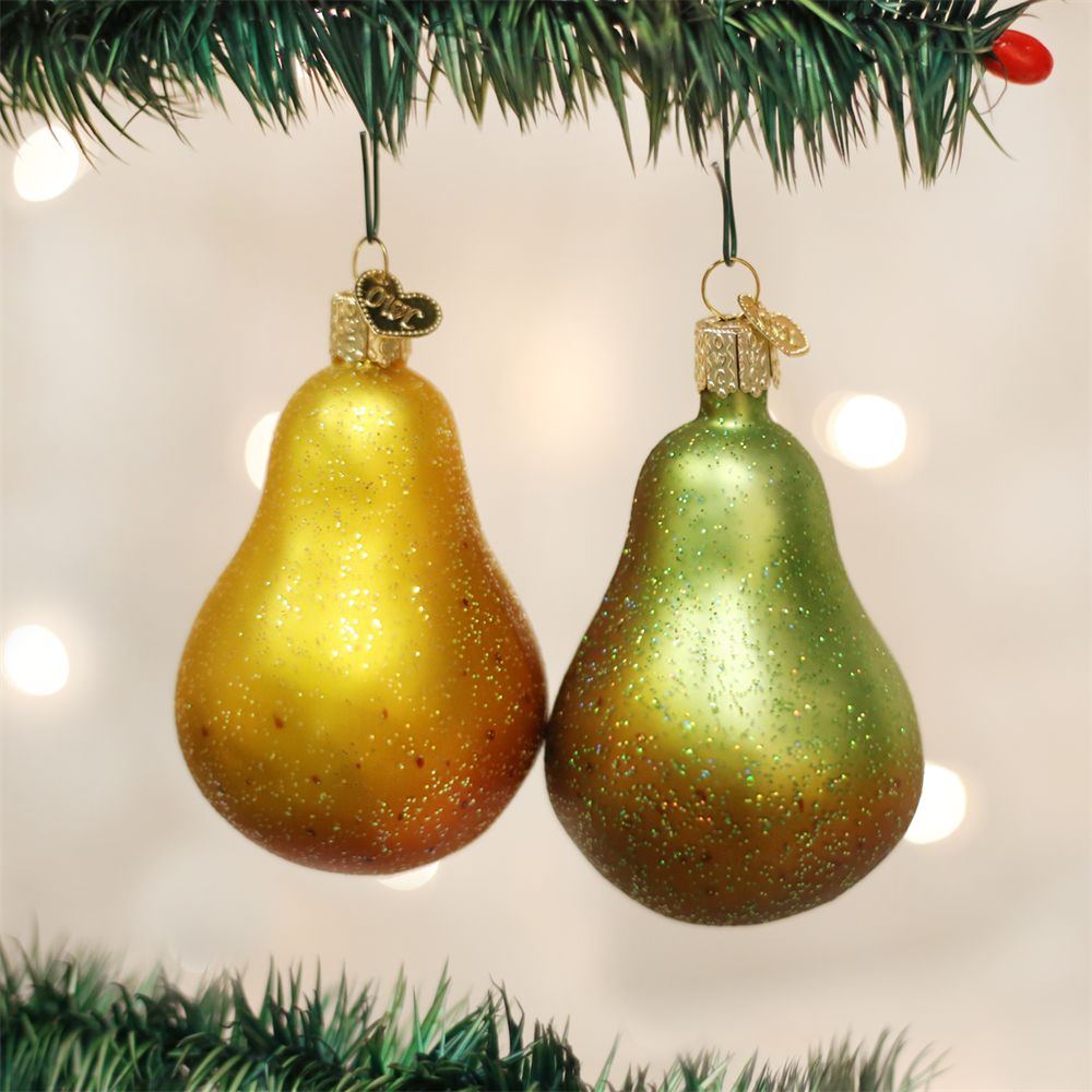 Glass Pear Ornaments by Old World Christmas