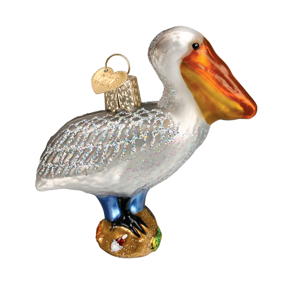 Pelican Ornament - Glass Christmas Tree Ornaments