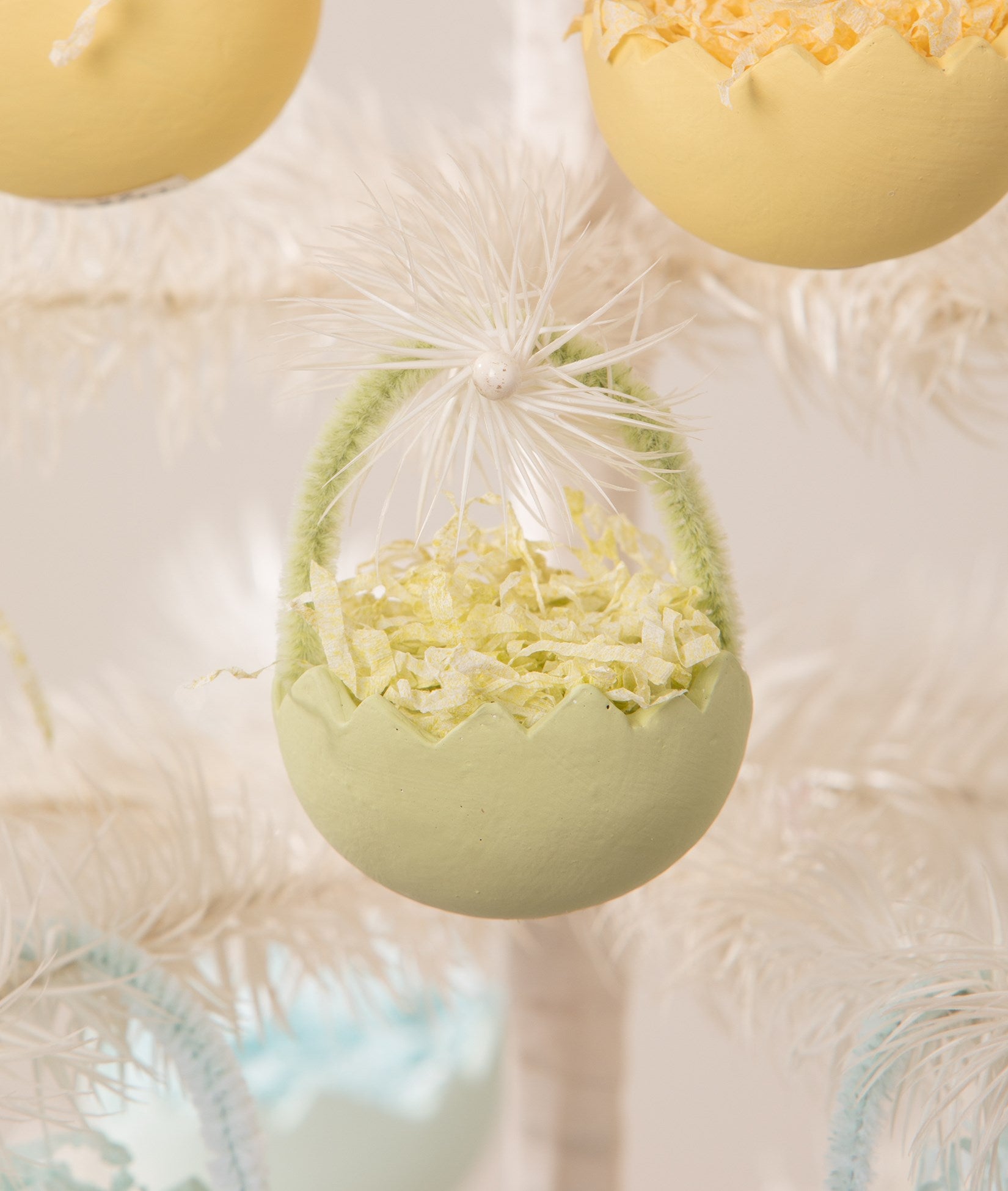 Green Cracked Egg Ornament