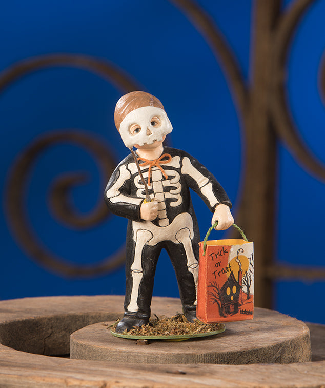Grim Skeleton Boy Figurine