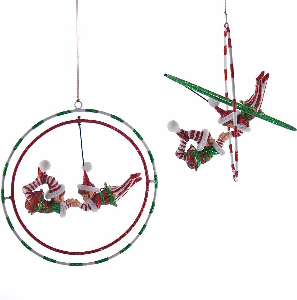 Gyroscope Elf Acrobat Ornaments by Katherine's Collection Christmas