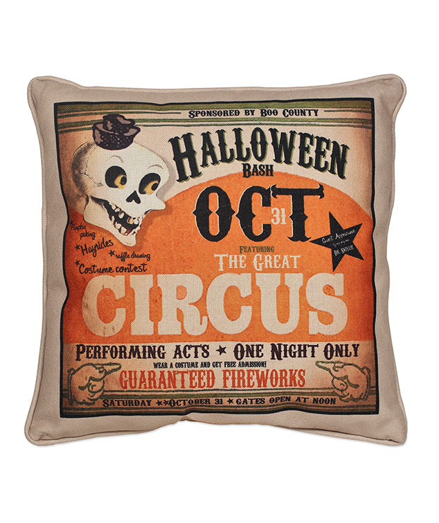 Halloween Bash Circus Pillow by Bethany Lowe