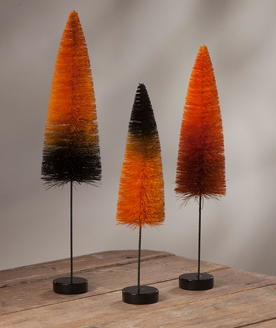 Fall Candy Corn Mini Bottle Brush Plastic Trees Halloween Lc8041, 1 - City  Market